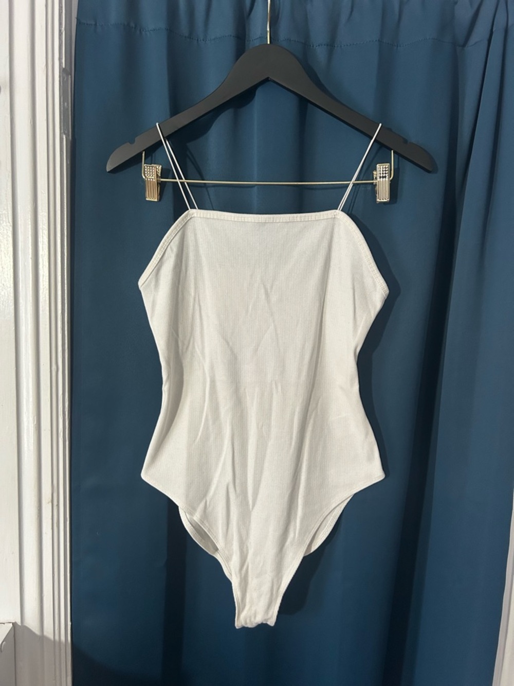 wild fable White Ribbed Tank Bodysuit